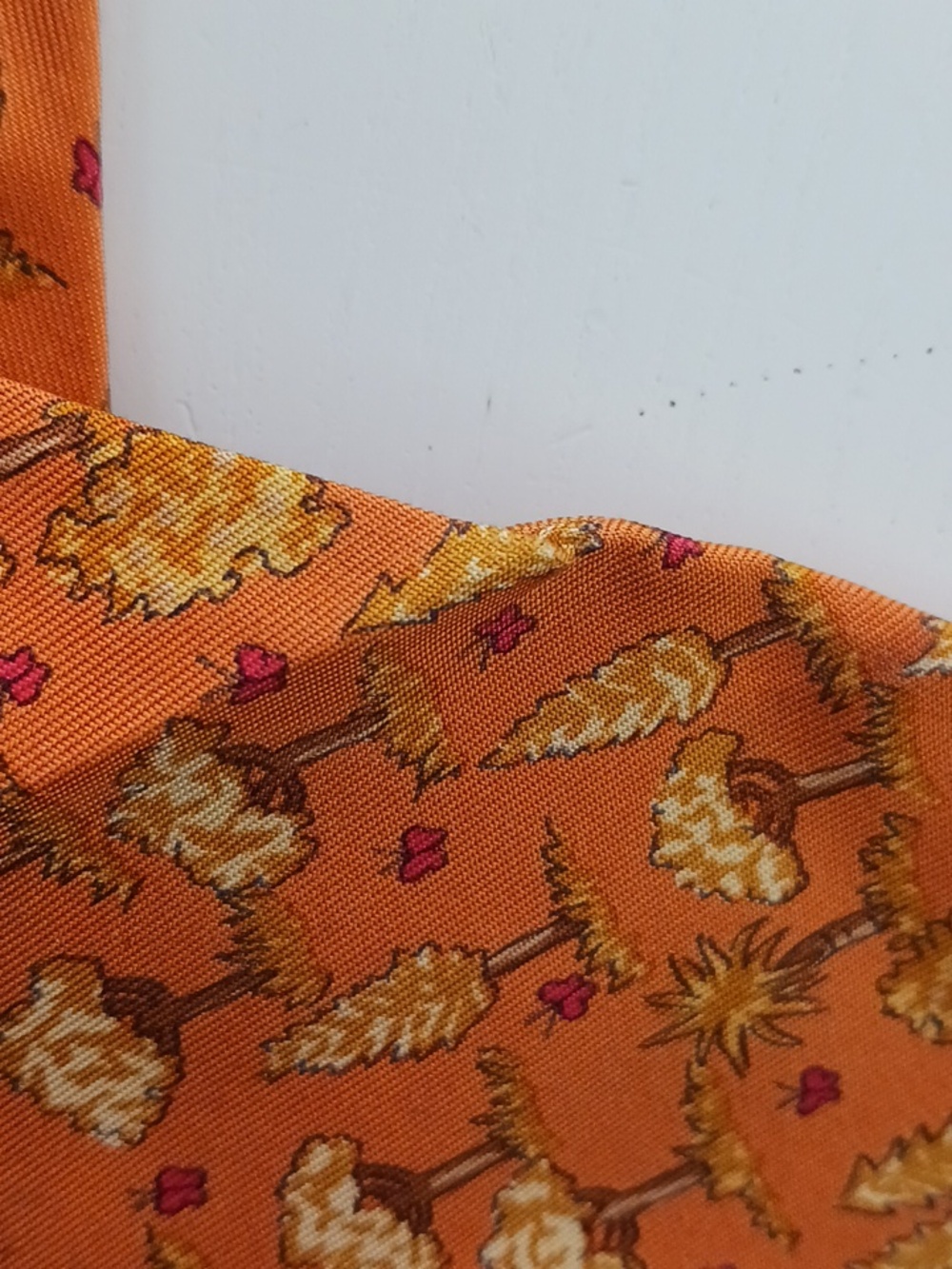 Hermes 7429 HA Vintage 1990s  Trees And Buterflies Silk Tie - Picture 9 of 14